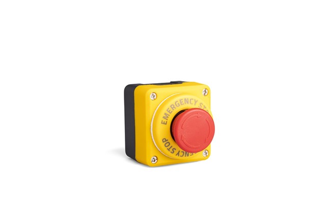 P Series Plastic 1 Hole BDE + C4BK (NC) + BET60LED2 Yellow-Black Control Box